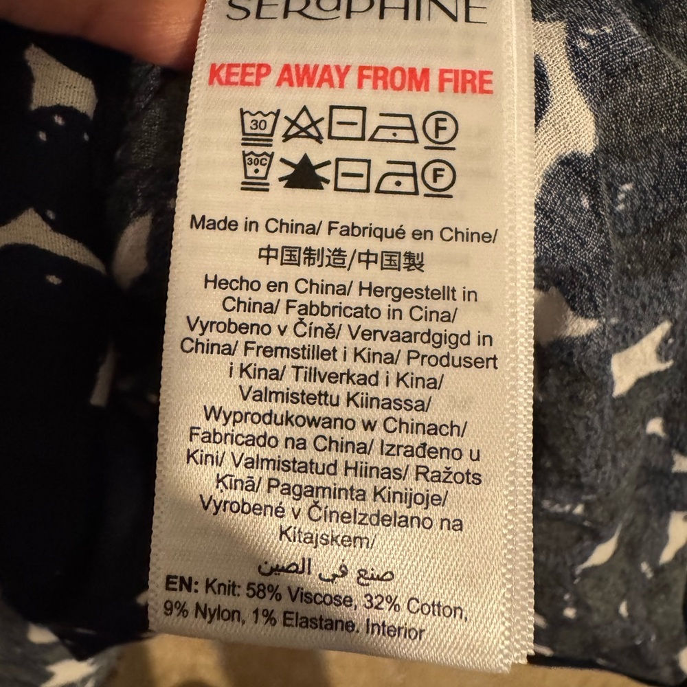 Seraphine Navy Blue 2 in 1 Maternity & Nursing Dress - Picture 5 of 7